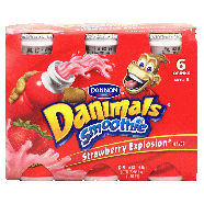 Dannon Danimals smoothie; strawberry explosion, 6- 3.1fl. oz bottle6pk