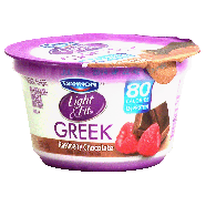 Dannon Light & Fit nonfat greek yogurt, raspberry chocolate, 80 c5.3oz
