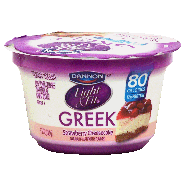 Dannon Light & Fit nonfat greek yogurt, strawberry cheesecake 5.3oz