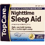 Top Care  nighttime sleep aid, non-habit forming, diphenhydramine 24ct