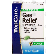 Top Care  anti-gas, simethicone 125 mg, relieves discomfort, press 30ct