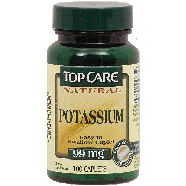 Top Care Heart Health potassium, easy to swallow caplet, 99 mg  100ct