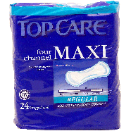 Top Care  multi-channel maxi pad with omni-odor guard plus, modera 24ct