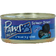 Paws Premium salmon dinner cat food 5.5oz
