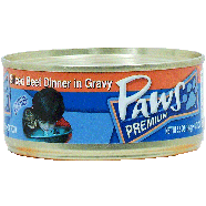Paws Premium sliced beef dinner in gravy cat food 5.5oz