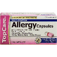Top Care  allergy capsules, diphenhydramine HCI 100ct