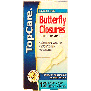 Top Care  butterfly closures, secures wound, won't stick to wound,12ct