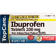 Top Care  pain reliever/fever reducer, ibuprofen tablets 200 mg 100ct