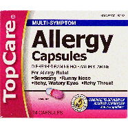 Top Care  multi-symptom allergy capsules, diphenhydramine HCl 24ct