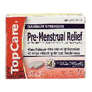 Top Care  maximum strength, pre-menstrual relief, caffeine free, c24ct