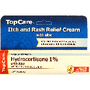 Top Care  itch and rash relief cream with aloe, maximum strength hy1oz