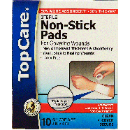 Top Care  non-stick pads for covering wounds, all one size, 3 x 4-10ct