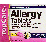 Top Care  allergy tablets, complete allergy relief  24ct