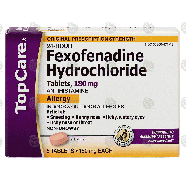 Top Care  24 hour allergy medicine, 180 mg fexofenadine hydrochlori 5ct