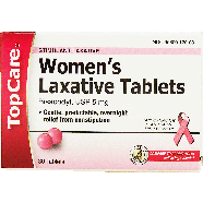 Top Care  women's laxative tablets, bisacodyl USP 5mg tablets, com 30ct