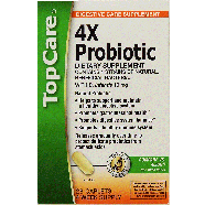 Top Care 4x Probiotic dietary supplement, contains 4 strains of na 28ct