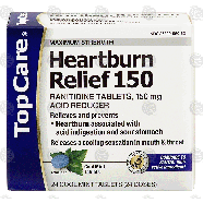 Top Care  maximum strength heartburn relief 150; ranitidine tablet 24ct