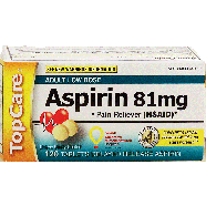 Top Care  aspirin 81 mg, pain reliever, delayed release tablets,  120ct