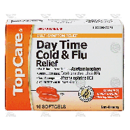 Top Care  day time cold & flu relief, multi-symptom relief softgel 16ct