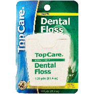 Top Care  dental floss, waxed, mint flavored  120yd