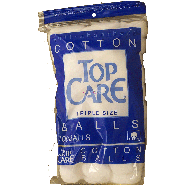 Top Care  cotton balls, triple size  100ct