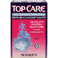 Top Care  denture cleanser tablets, kills millions of bacteria, re90ct
