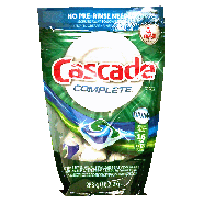 Cascade Complete dishwasher detergent  concentrated pacs with the  15ct
