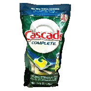 Cascade Complete dishwasher detergent concentrated pacs with greas 25ct