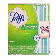 Puffs Plus Lotion 3-pack lotion white facial tissue, 124 2-ply tiss3pk