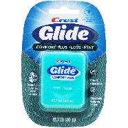 Crest Glide comfort plus floss, shred resistant, mint flavored 43.7yd