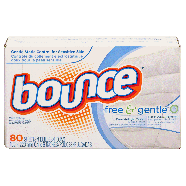 Bounce free & gentle fabric softener dryer sheets  80ct