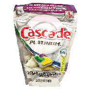 Cascade Platinum dishwasher detergent concentrated pacs with the g 12ct