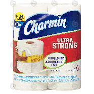 Charmin Ultra Strong bathroom tissue, 6 mega rolls, 2-ply  6pk