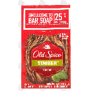 Old Spice Fresher Collection bar soap, timber  6pk