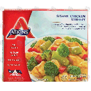 Atkins  sesame chicken stir-fry; grilled white meat chicken breast9-oz