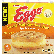 Kellogg's Eggo breakfast sandwiches; egg & cheese, 4 count 13-oz