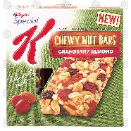 Kellogg's Special K chewy nut bars; cranberry almond, gluten free 5ct