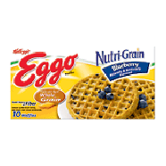 Kellogg Eggo nutri grain, blueberry whole grain waffles, 10 cou12.3-oz