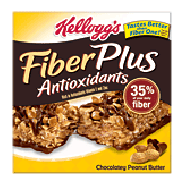 Kellogg's Fiber Plus chocolatey peanut butter chewy bars, antioxi6.3oz