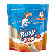 Busy Bone  fun twisted shaped mini chew bones with meaty middle 4ct