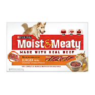 Moist & Meaty Dog Food Burger w/Cheddar Cheese 12ct