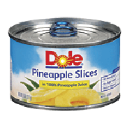 Dole Canned Fruit Pineapple Slices In Its Own Juice 8oz