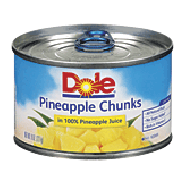 Dole Canned Fruit Pineapple Chunks In Its Own Juice 8oz