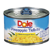 Dole Pineapple Tidbits In Its Own Juice 8oz