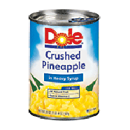 Dole Canned Fruit Pineapple Crushed In Heavy Syrup 20oz