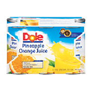 Dole 100% Juice Pineapple Orange 6 Oz 6pk