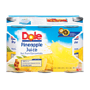 Dole 100% Juice Pineapple 6 Oz 6pk