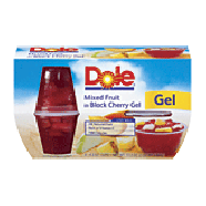 Dole Fruit Bowls Mixed Fruit In Black Cherry Gel 4.3 Oz Cup 