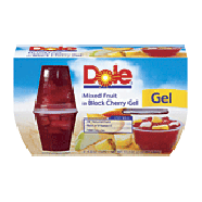 Dole Fruit Bowls Mixed Fruit In Black Cherry Gel 4.3 Oz Cup 4pk