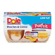 Dole Fruit Bowls Parfait Peaches & Creme 4.3 Oz 4pk
